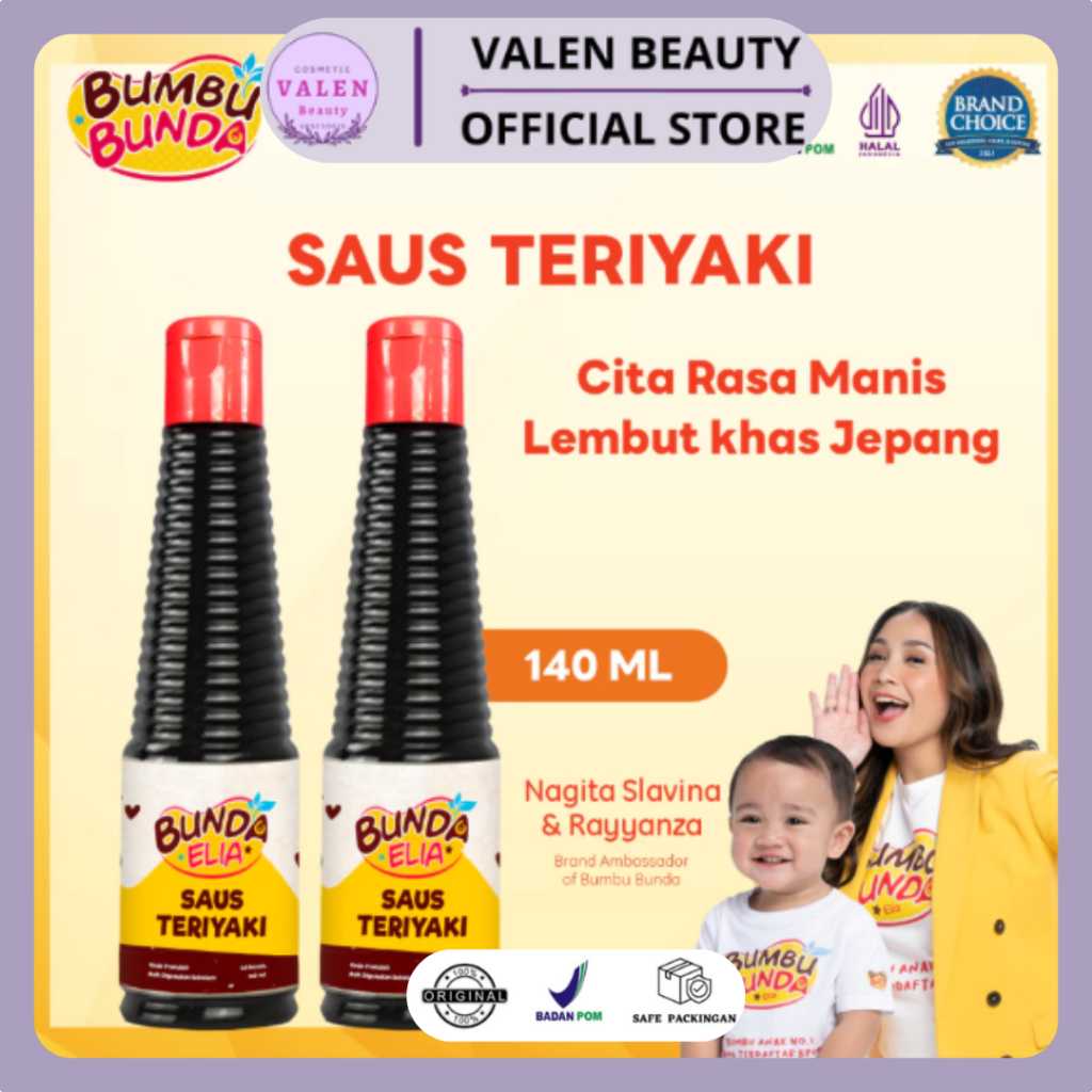 Bumbu Bunda Elia Saus Teriyaki Non MSG Non Pengawet / Bumbu MPASI / Bumbu Anak Non MSG / Saos Teriya