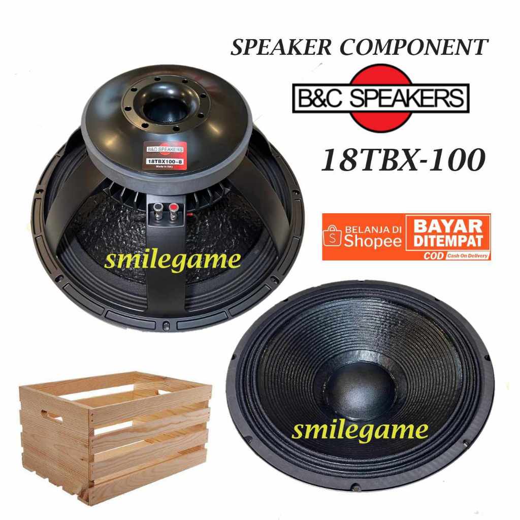 Speaker Component 18in B&C 18TBX-100 Subwoofer Low VC 4 Inch BNC 18"