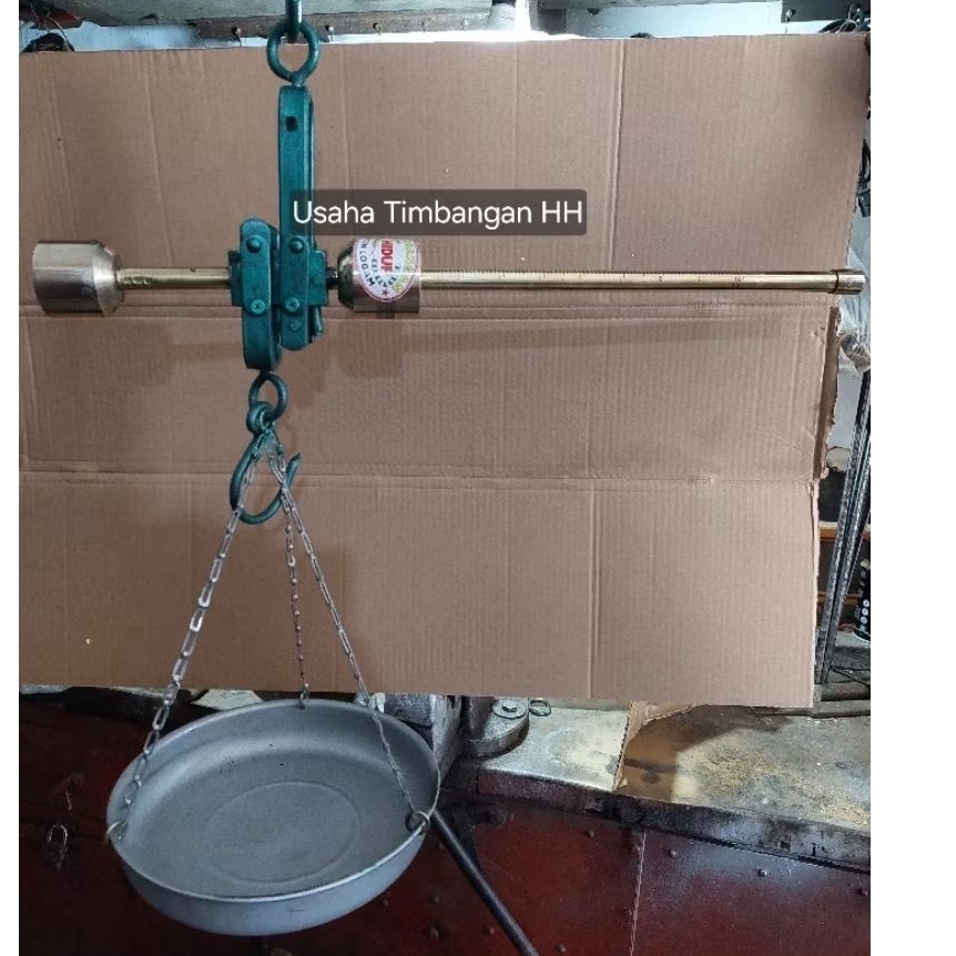 Timbangan Gantung Dacin Logam 10kg Hidup lengkap Piring