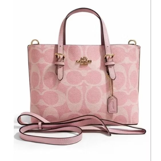 Preloved - COACH CAL50 Mollie Tote Bag 25 Canvas Pink Handbag