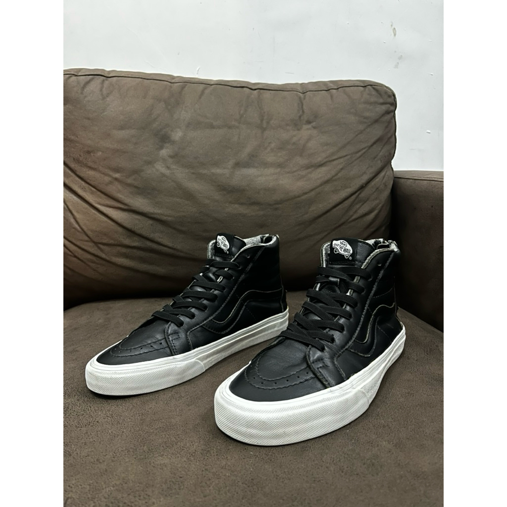 Vans SK8 HI Reissue Zip Leather B/W