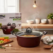 QME Panci Kuah/Sayur QME QM-424 Diameter 24CM + Tutup Kaca