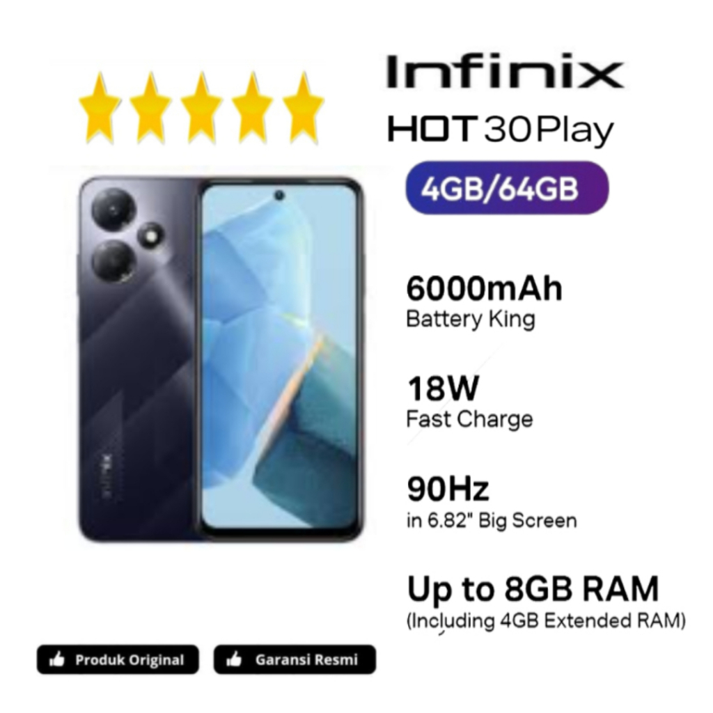 HP INFINIX HOT 30 PLAY 4GB/64GB ORIGINAL