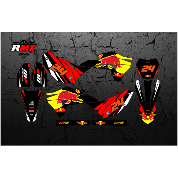 DECAL GORDON FULLBODY (035) DEKAL STIKER KLX GORDON HITAM MERAH, KUNING, HIJAU, BIRU TUA/MUDA, EMAS/