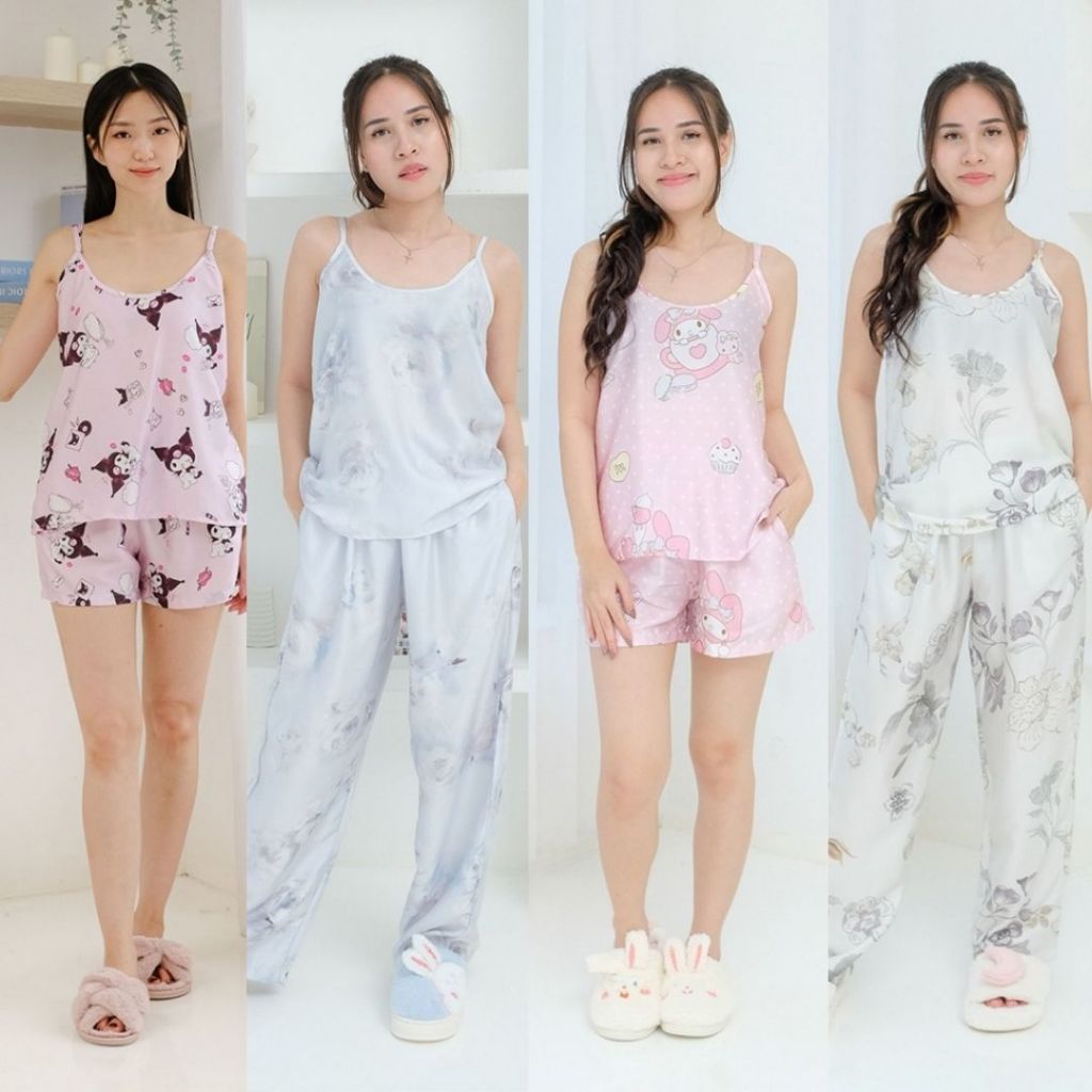 Cielyn | Organic Silk | Sweet Dream Series | Piyama Wanita Dewasa | Set Baju Tidur Dewasa
