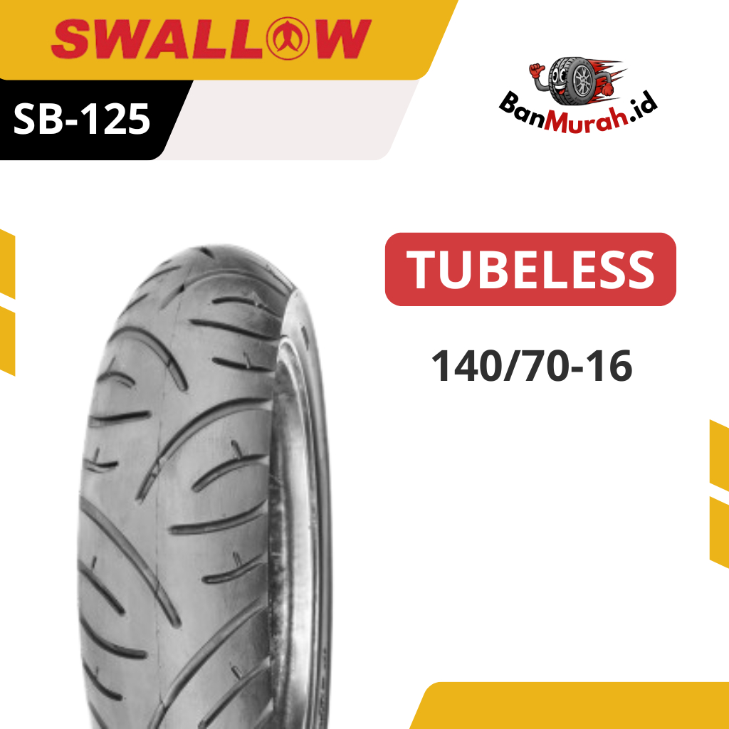 Ban Luar Motor Swallow SB-125 Ukuran 140/70-16 Ring 16 TUBELESS