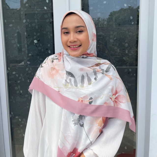 HANANIA LITE - BLOOMING POPY WATERCOLOUR RIBBON ETNIK | VOAL 120CM & SYARU 140CM MOTIF PRINTING FLOR