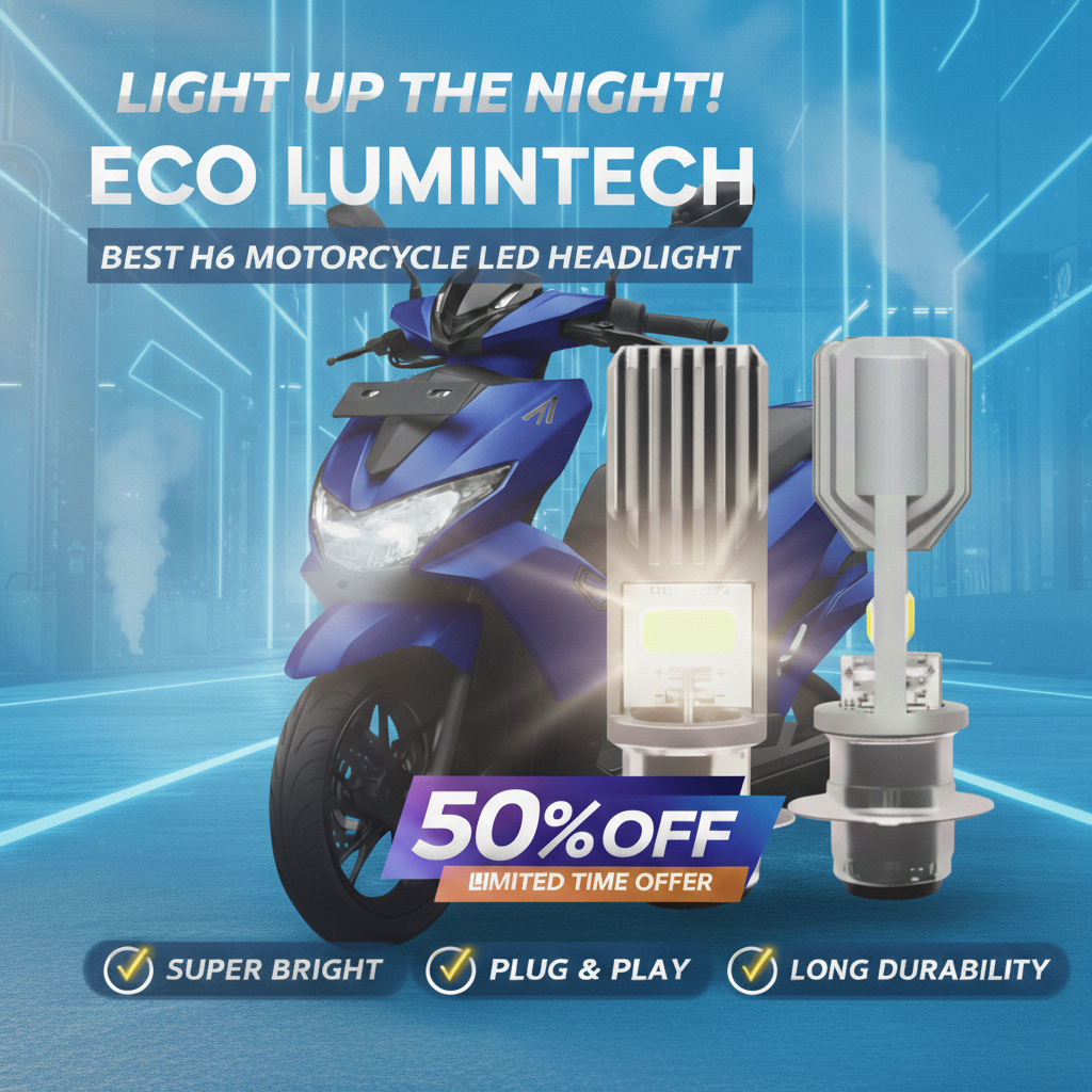 Lampu LED Motor H6 Lebih Fokus dari Lampu Biasa - ECO LUMINTECH