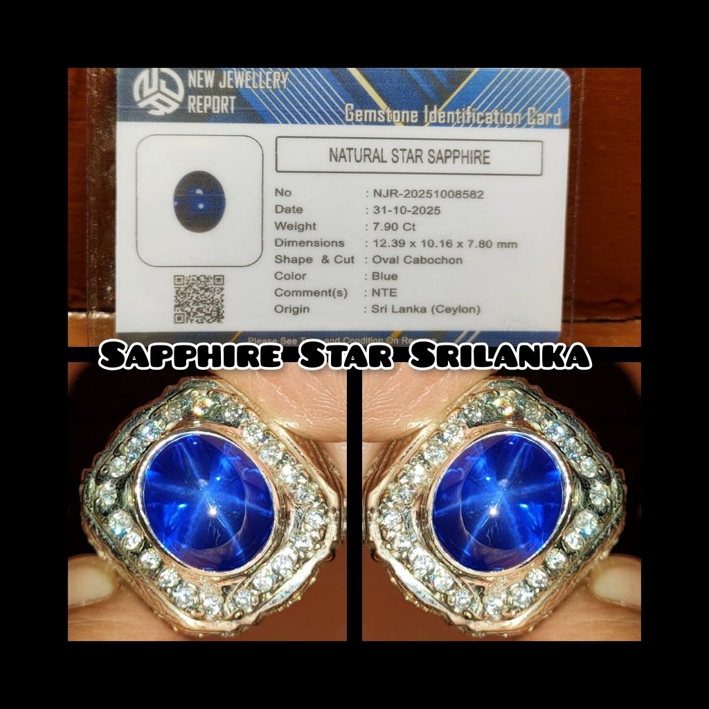 BATU PERMATA BLUE SAPPHIRE STAR SAPPHIRE CEYLON