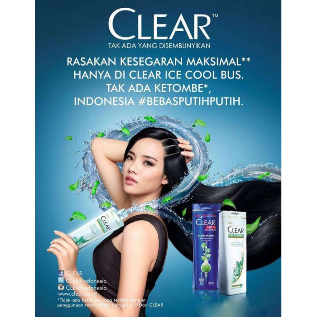 CLEAR SHAMPOO MEN DAN CLEAR SHAMPOO ANTI METOMBE.
