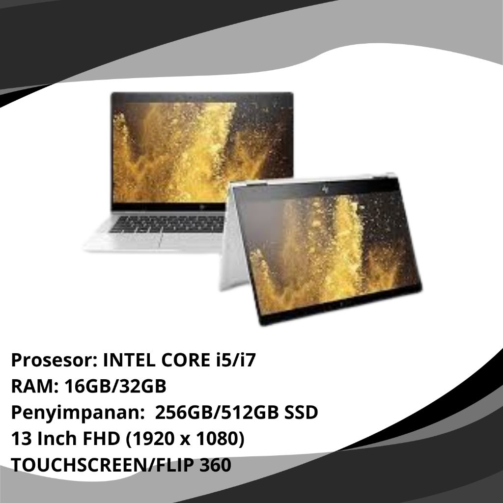 HP ELITEBOOK X360 1030 G6/G7/G8 RAM 16GB/32GB SSD 256GB/512GB INTEL CORE i5/CORE i7