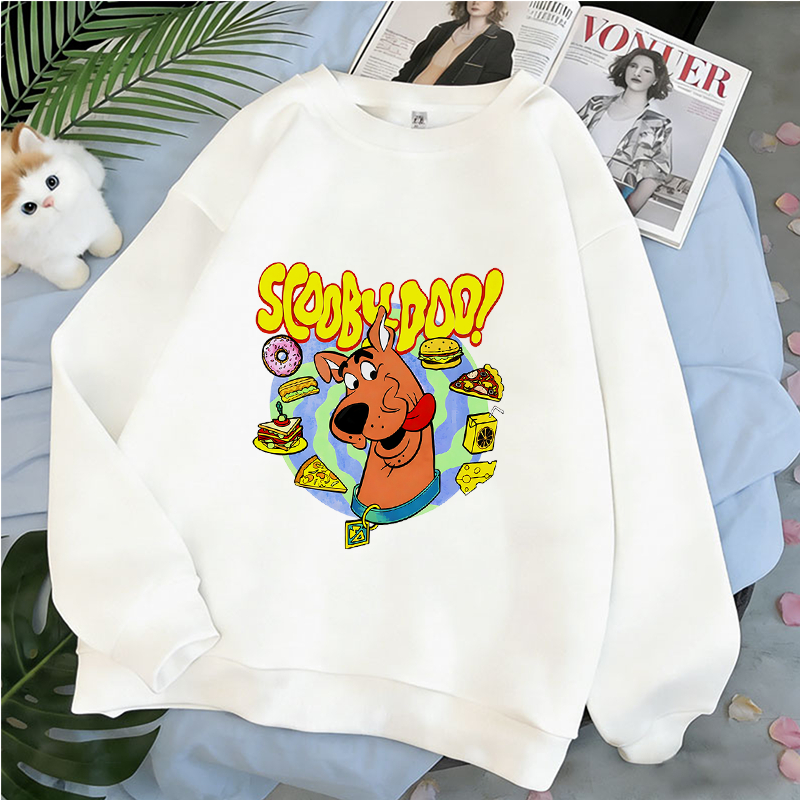 Korean Trend | Crewneck Sweater Unisex | Motif Scooby Doo Eat | Korean Style Baju Bahan Cotton