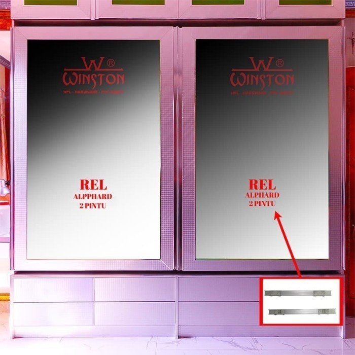 Rel Pintu Lemari Slide Alphard HETICH 3 DAUN PINTU 3 METER