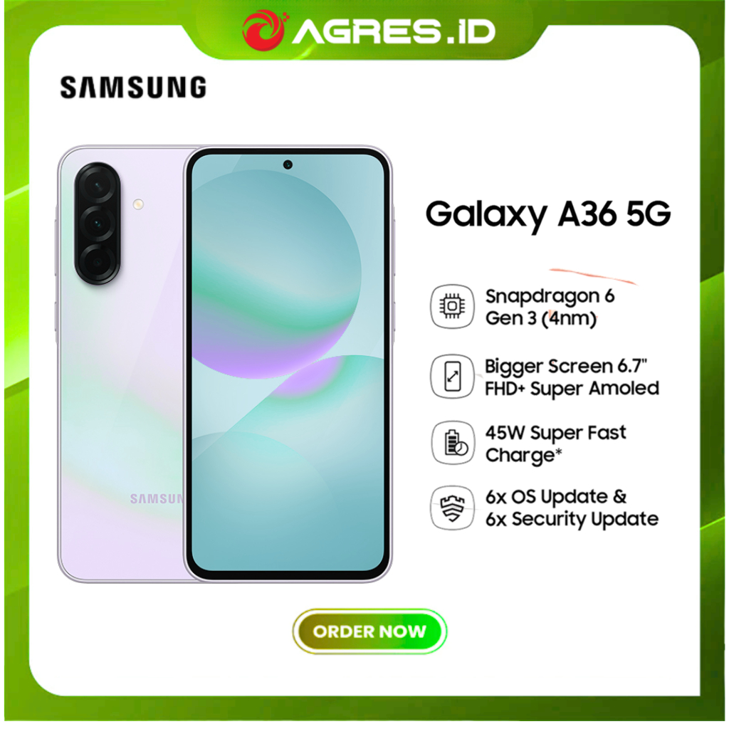 SAMSUNG GALAXY A36 5G 8GB 256GB LAVENDER