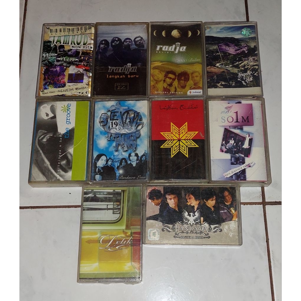 kaset pita JAMRUD-All The Best Slow Hits / RADJA-Langkah Baru (2) / RADJA-1000 Bulan / UNGU-Penguasa