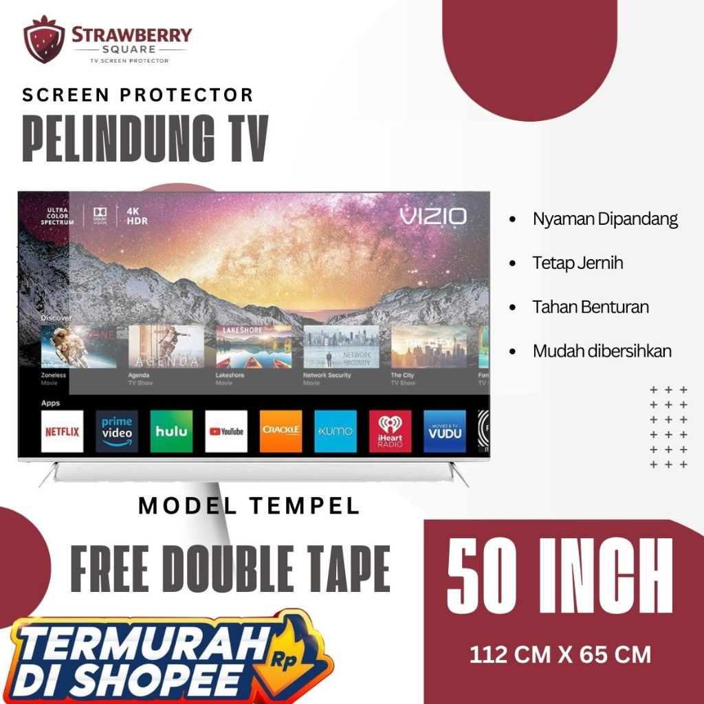 Pelindung Layar TV LED 50"inch-Akrilik - Screen guard - Tempered glass