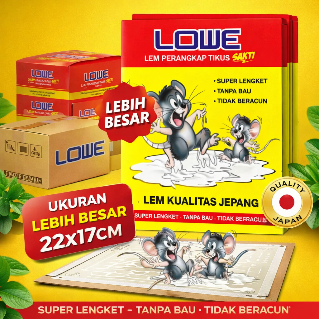 LEM TIKUS LOWE PAPAN Super Lengket Jebakan Tikus