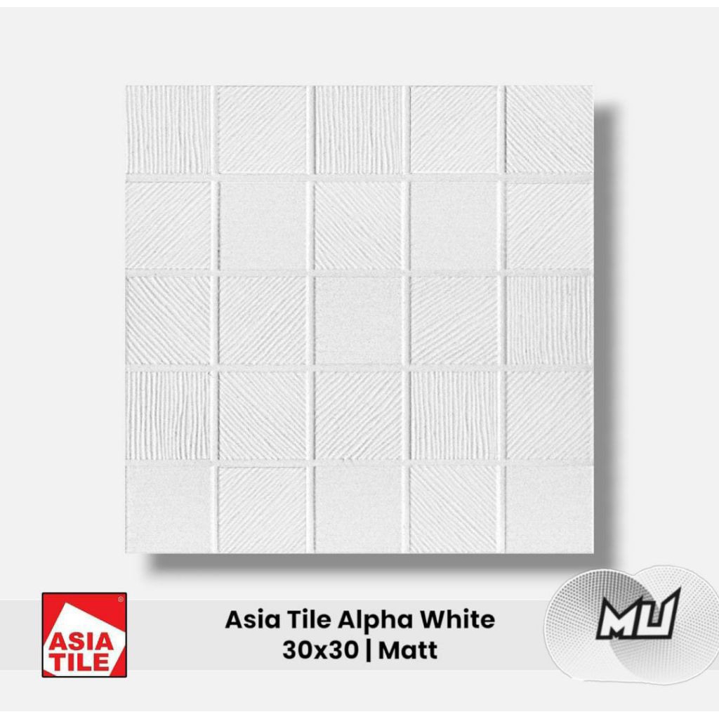 keramik lantai Asia tile 30x30 Alpha white kasar