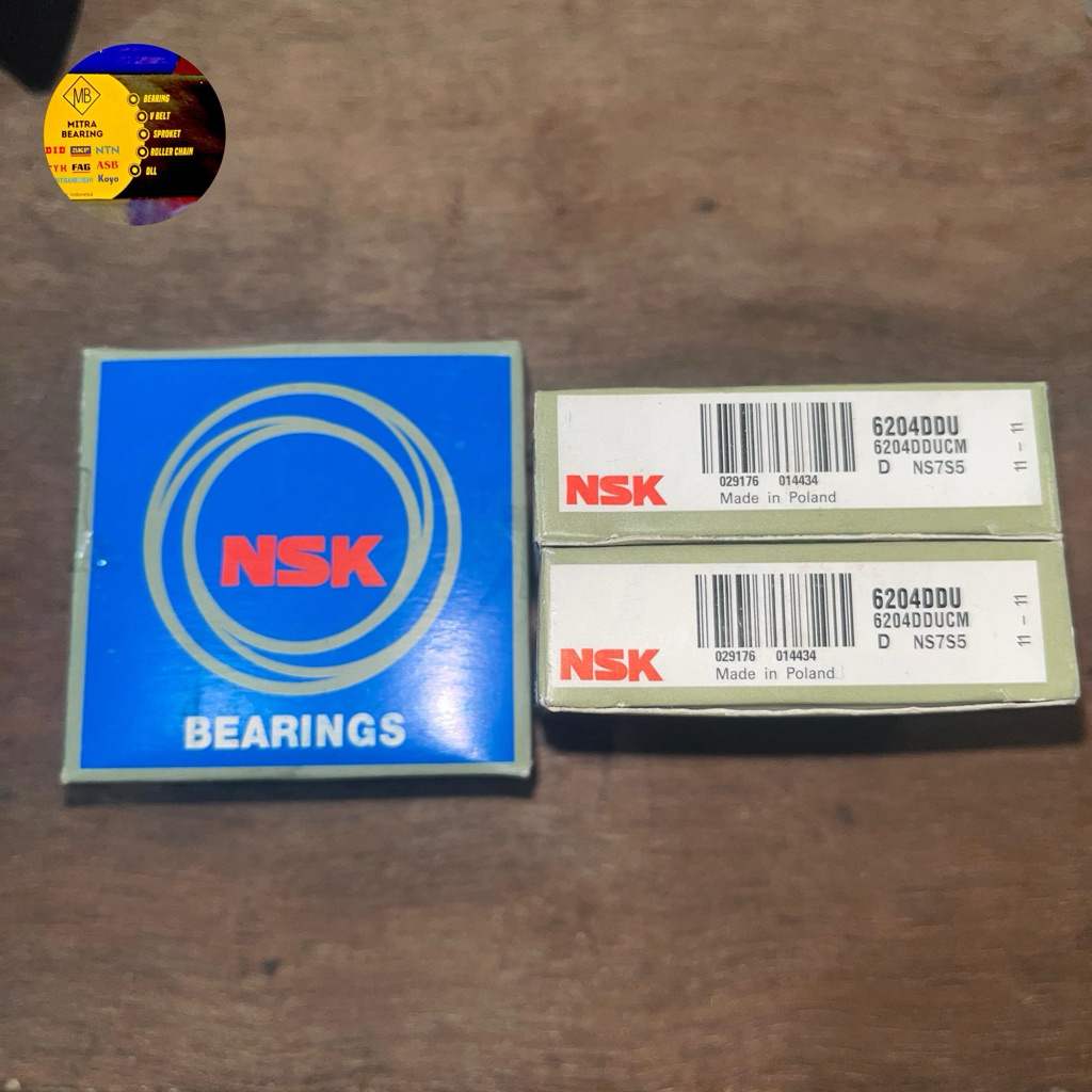 Laher Bearing 6204 DDU 2RS NSK ORIGINAL POLANDIA 20×47×14