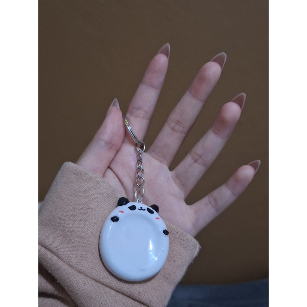 Gantungan kunci clay | worry stone keychain clay