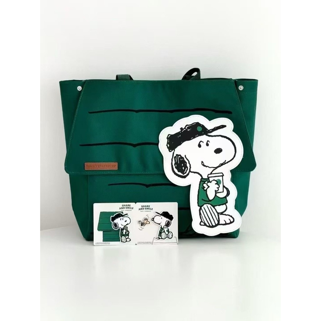 [PREORDER Snoopy] Tas Tote Kanvas  Snoopy – Tas Bahu Kapasitas Besar