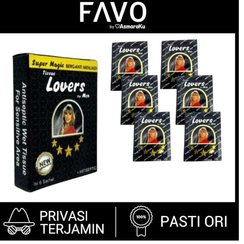 Tisu Super Magic Lovers - Tissue Ajaib - Tisue Lovers - 1 Box isi 6 Saset