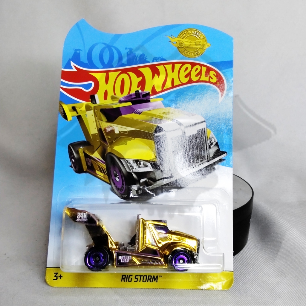 DIECAST HOTWHEELS GOLD COLLECTOR LIMITED EDITION RIG STORM, HOTWHEELS GOLD EDITION