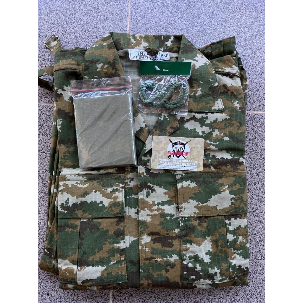 baju pdl TNI jatah terbaru Sage green/baju pdl prima TNI/velbed 999/urbantrack