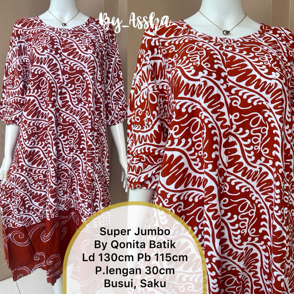Daster Batik Qonita Pekalongan Super Jumbo Busui