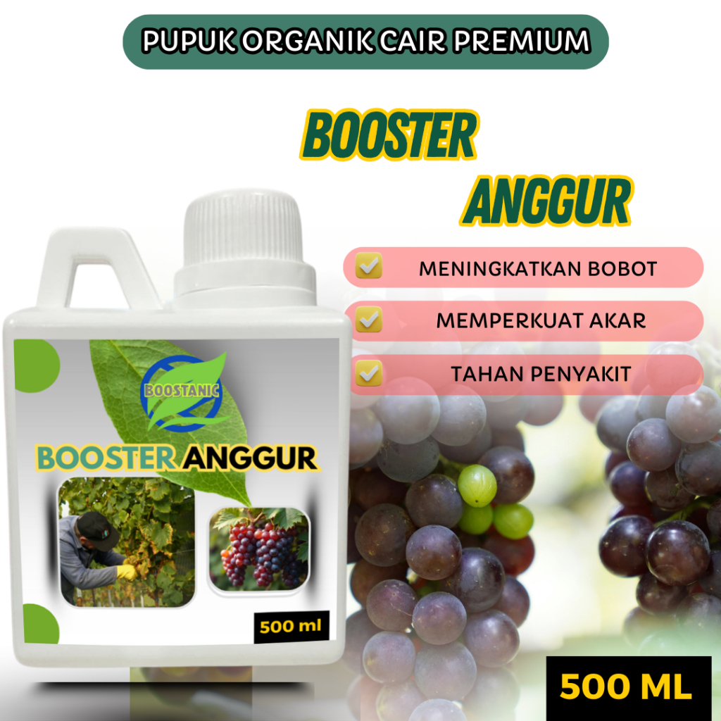 BOOSTANIK PUPUK ORGANIK CAIR Booster Anggur  500ml Pupuk Organik Pelebat buah Anggur