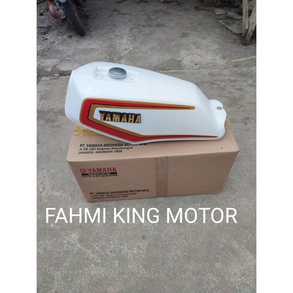 TANGKI TENGKI TANK RX KING ORIGINAL YGP GRES BARU PUTIH STRIPING MERAH GOLD 1983