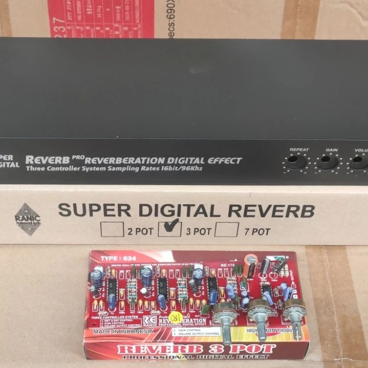 Kit Dan Box Echo Reverb 3 Potensio