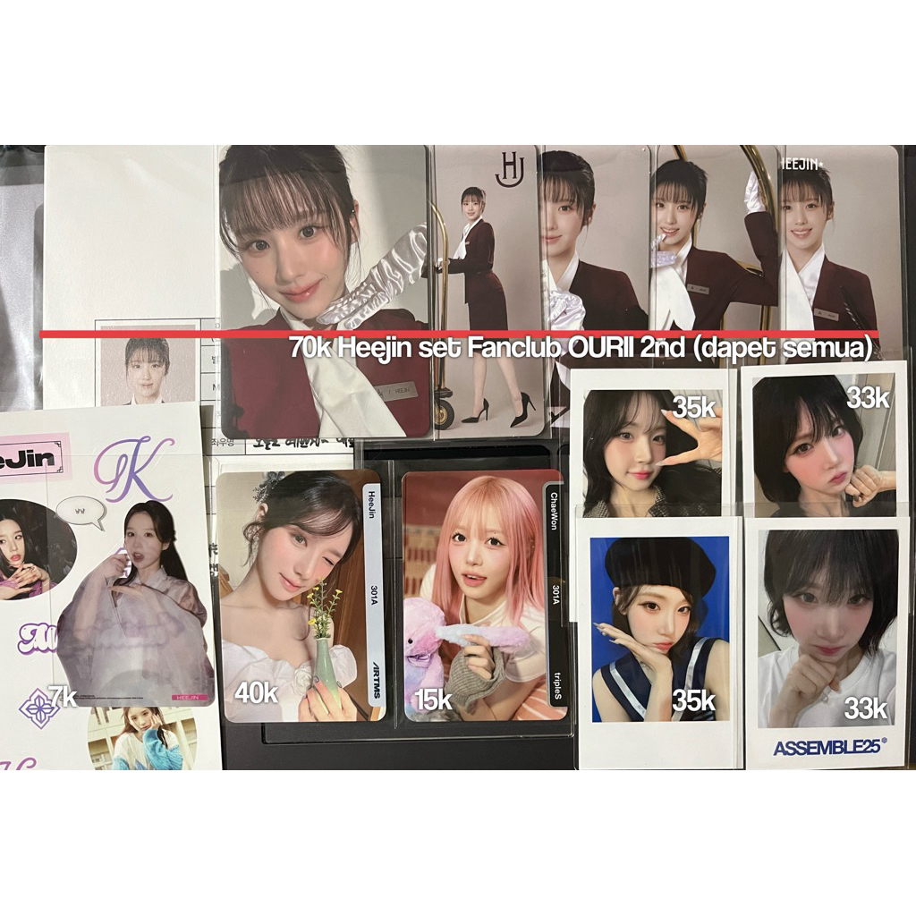 [CHAT DULU BARU CO] Photocard Official Heejin ARTMS LOONA Chaewon Nakyoung tripleS
