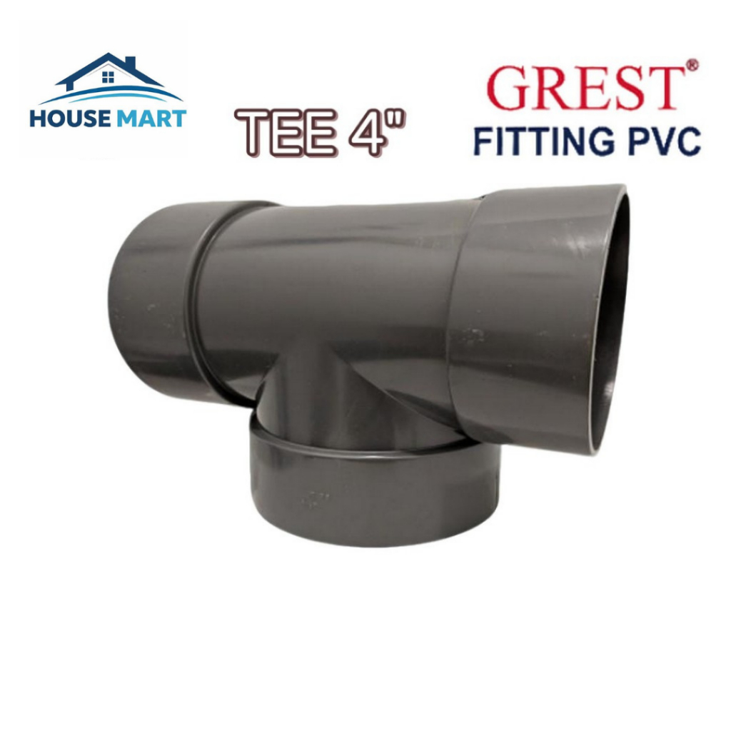 TEE PIPA PVC 4" INCH GREST FITTING PVC BENTUK T FITTING PVC TEE CABANG TIGA 4" / TEE 4"