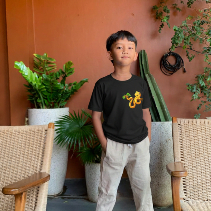 PABRIK KAOS COMAL / KAOS ANAK ANAK GAMBAR ULAR GANTUNG /KAOS KARAKTER LUCU/ KAOS COD UNISEX