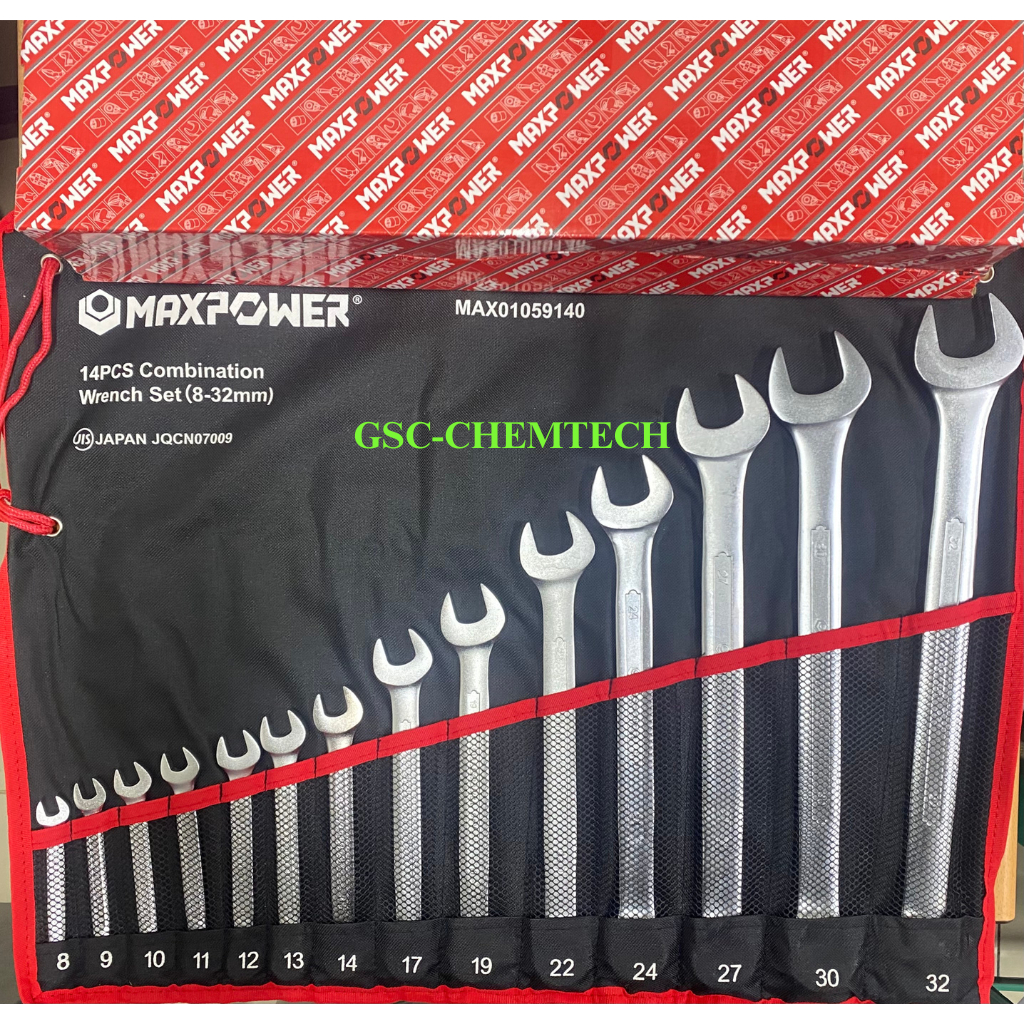 Kunci Ring Pas Set Metrich MaxPower 8-32MM (14Pcs)