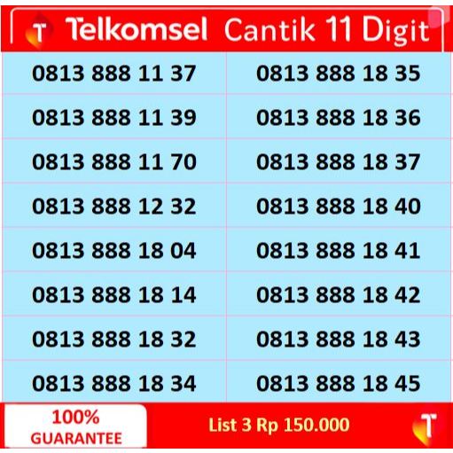 Simpati Nomor Cantik 11 Digit #7