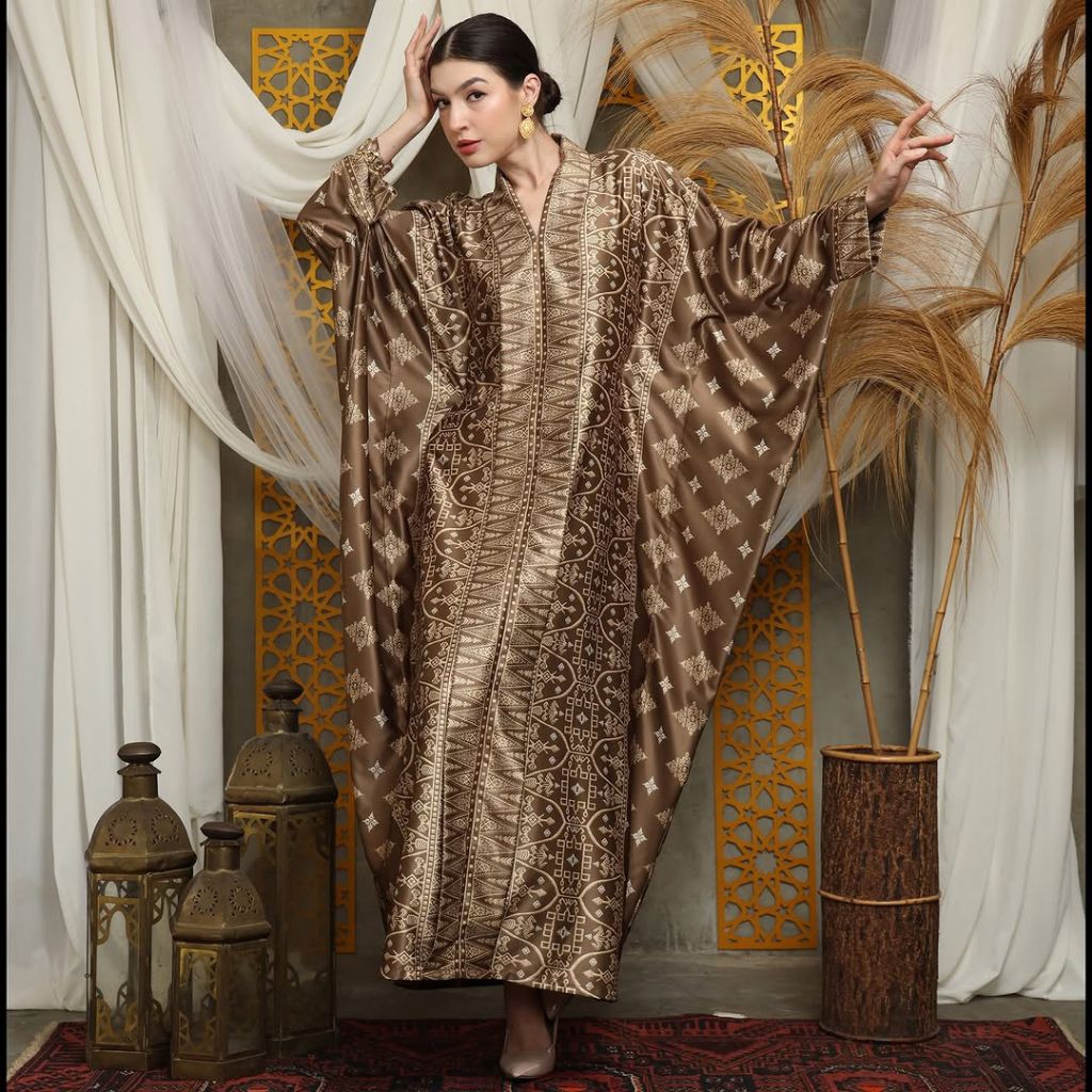 Kaftan Coklat | Kaftan Bronze | Kaftan Brown | Kaftan Modern | Kaftan Jumbo | Long Kaftan | Dress Br