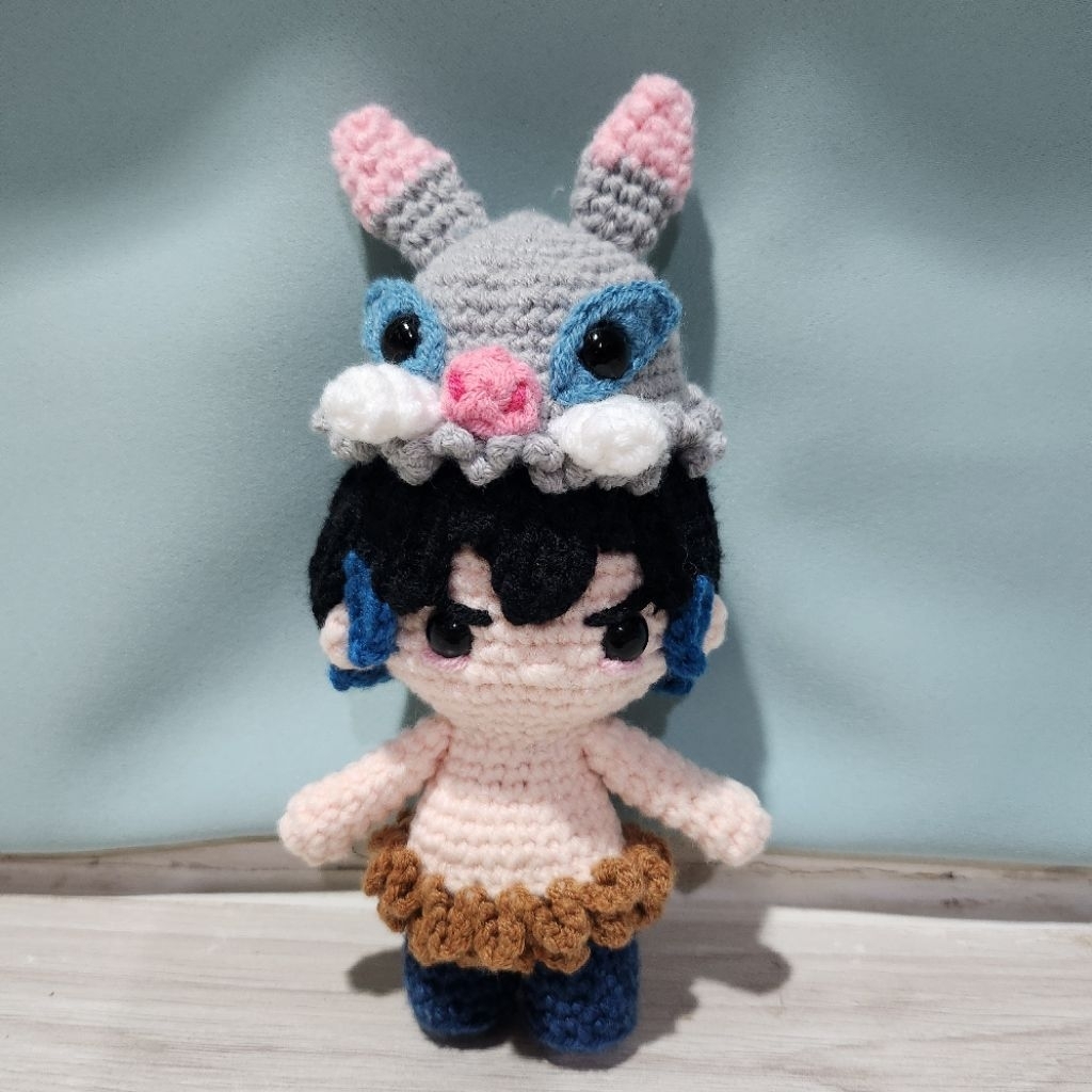 crochet doll demon slayer / boneka rajut kimetsu no yaiba 'inosuke hashibira'