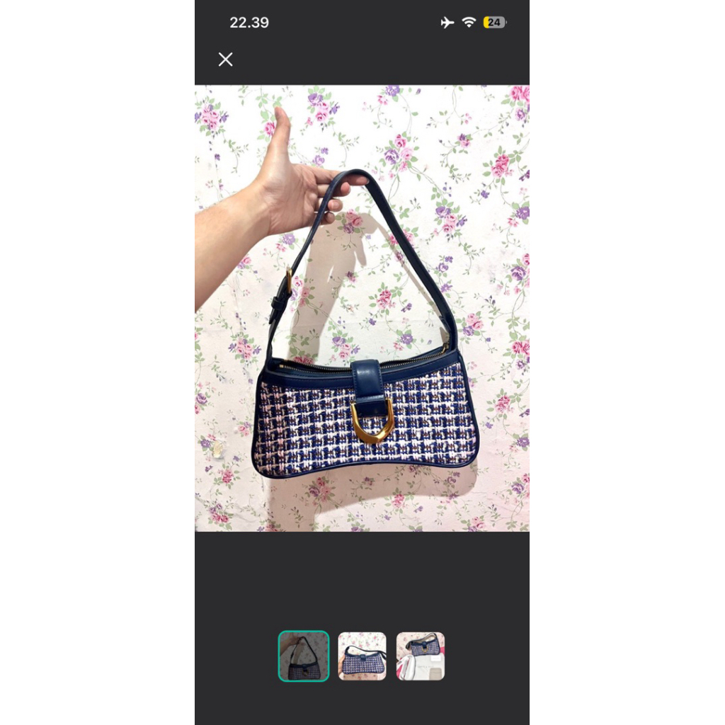 Charles & Keith Tweed Shoulder/Sling Bag