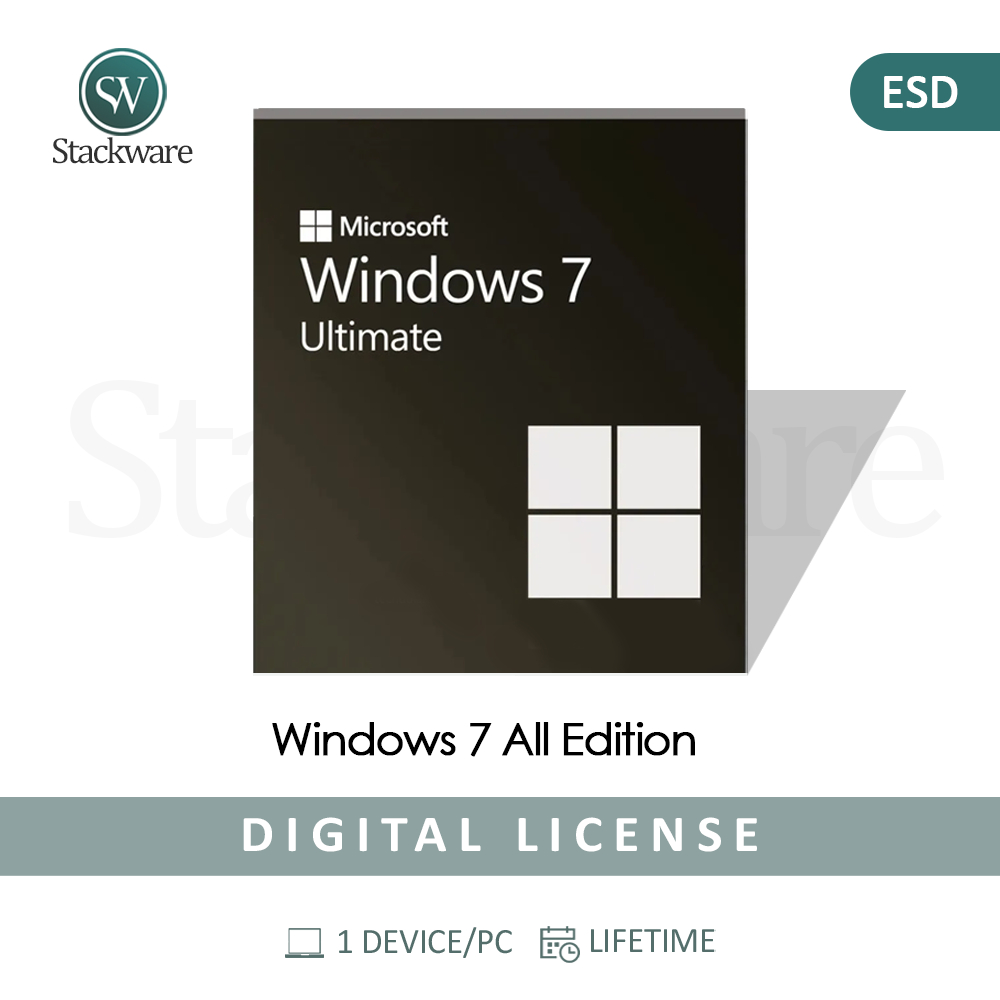 Windows 7 Ultimate | Home | Pro | Enterprise | Starter | Original Digital License Lifetime Serial Ke