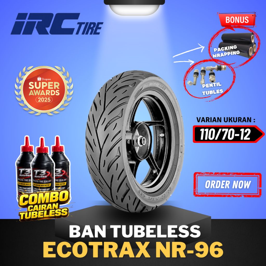 [READY COD] BAN IRC ECOTRAX NR96 110/70-12 RING 12 / BAN TUBELESS IRC RING 12 BAN MOTOR SCOPPY / BAN