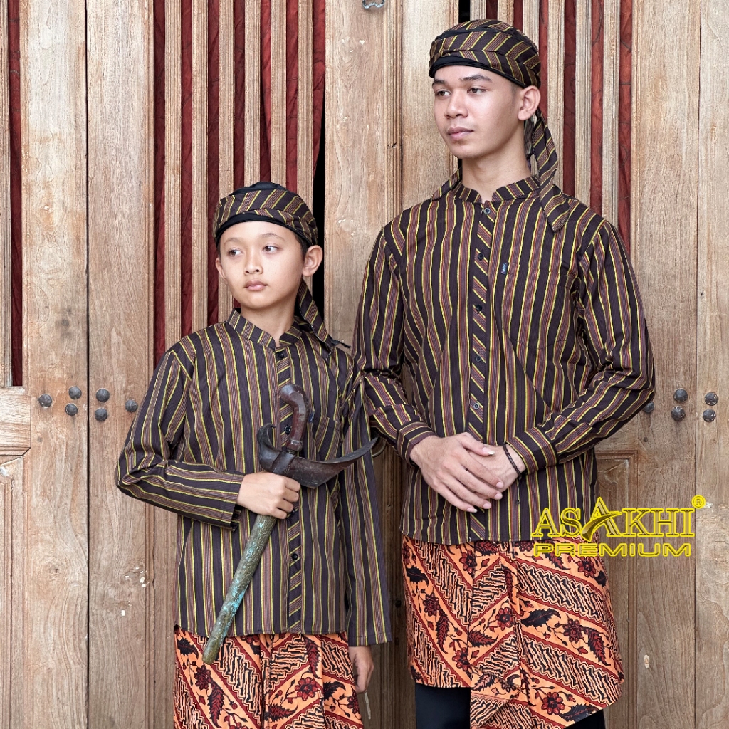 Kemeja Lurik Couple Ayah & Anak | Katun Premium Adem | Cocok Acara Adat & Keluarga
