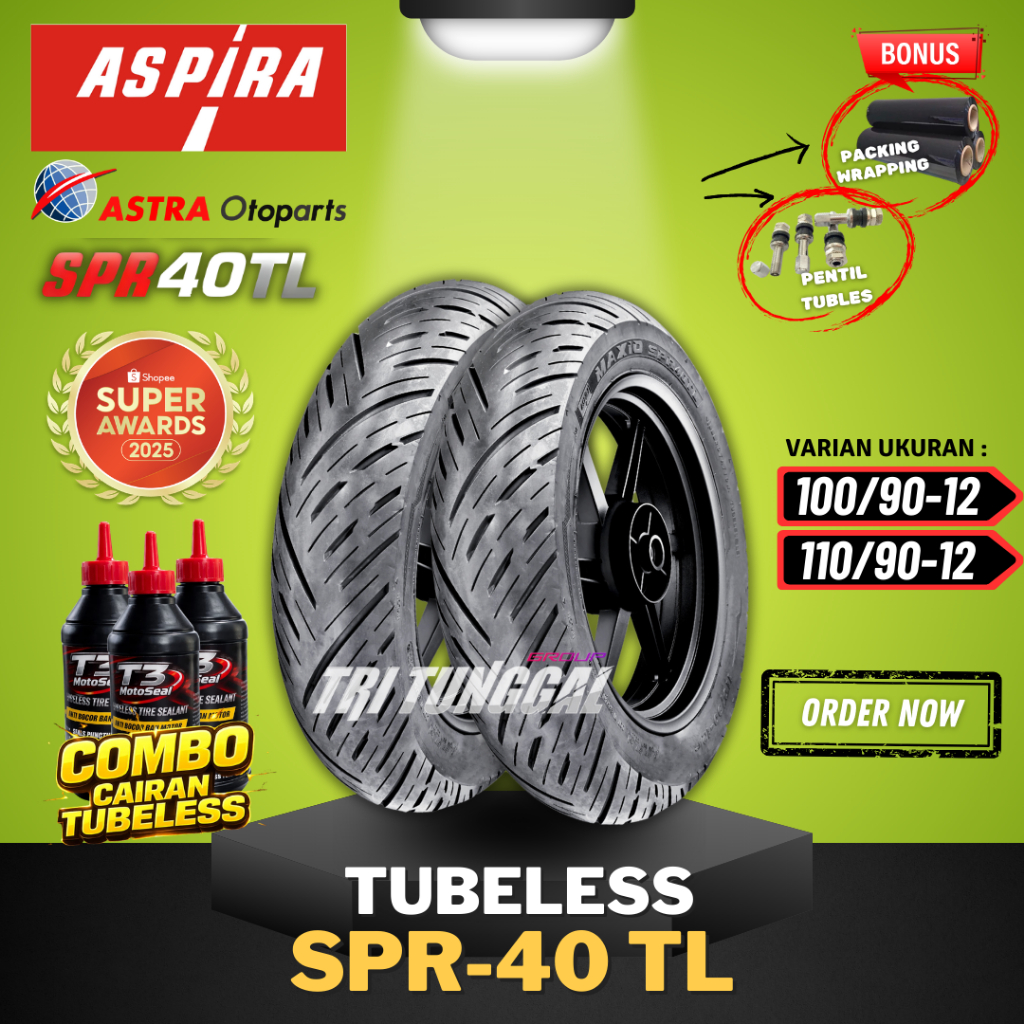 [READY COD] BAN MOTOR RING 12 / BAN ASPIRA 100/90-12 / 110/70-12 ASPIRA MAXIO SPR40 TL / BAN TUBELES