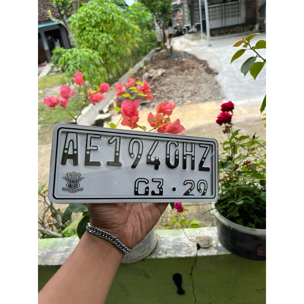 plat nomor motor acrilik font baru custom font plat nomor