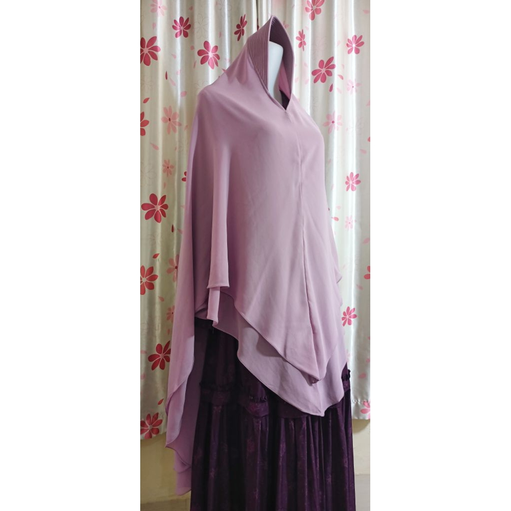 Zulaikha Khimar Atelier Angelina Dusty Purple Size L Hard Pad