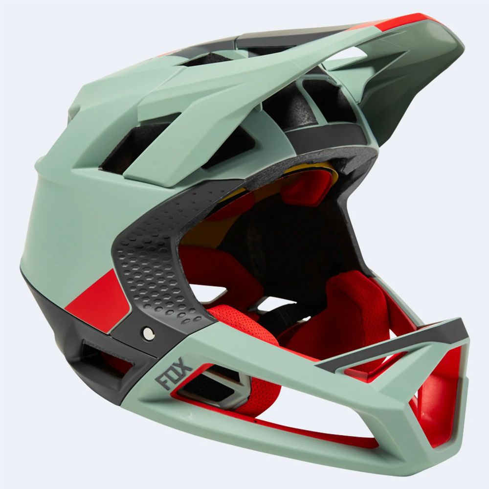 Fox Proframe Blocked CE Eucalyptus Helm Sepeda MTB Downhill Enduro BMX Full Face Original Fox Racing