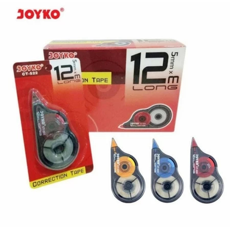 Corection Tape Roll Tip Ex Kertas Joyko 12 M CT-522 (satuan)