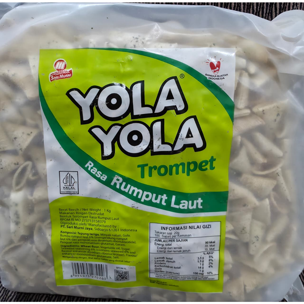 PROMO YOLA YOLA TEROMPET Snack Kemasan 1Kg Rasa Rumput Laut Balado Jagung Bakar Lebaran