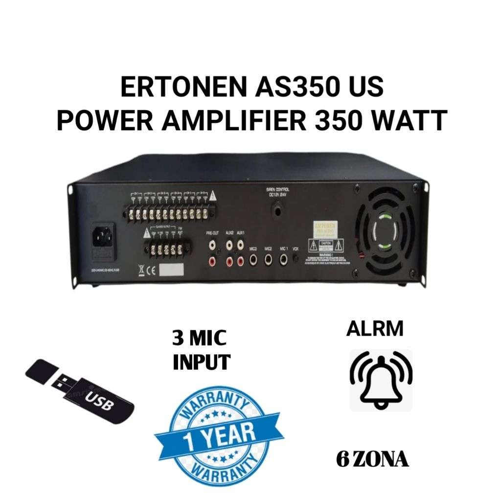 Power amplifier ertonen as350 us 350watt original produk